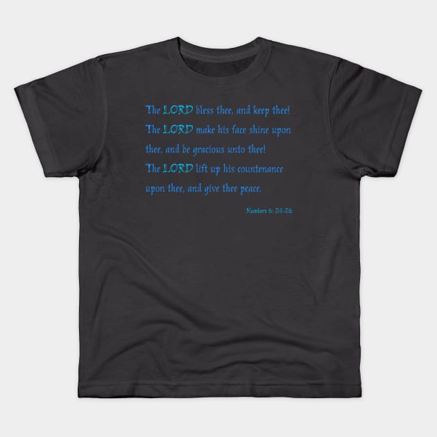 Numbers 6: 24-26 Kids T-Shirt by Voishalk